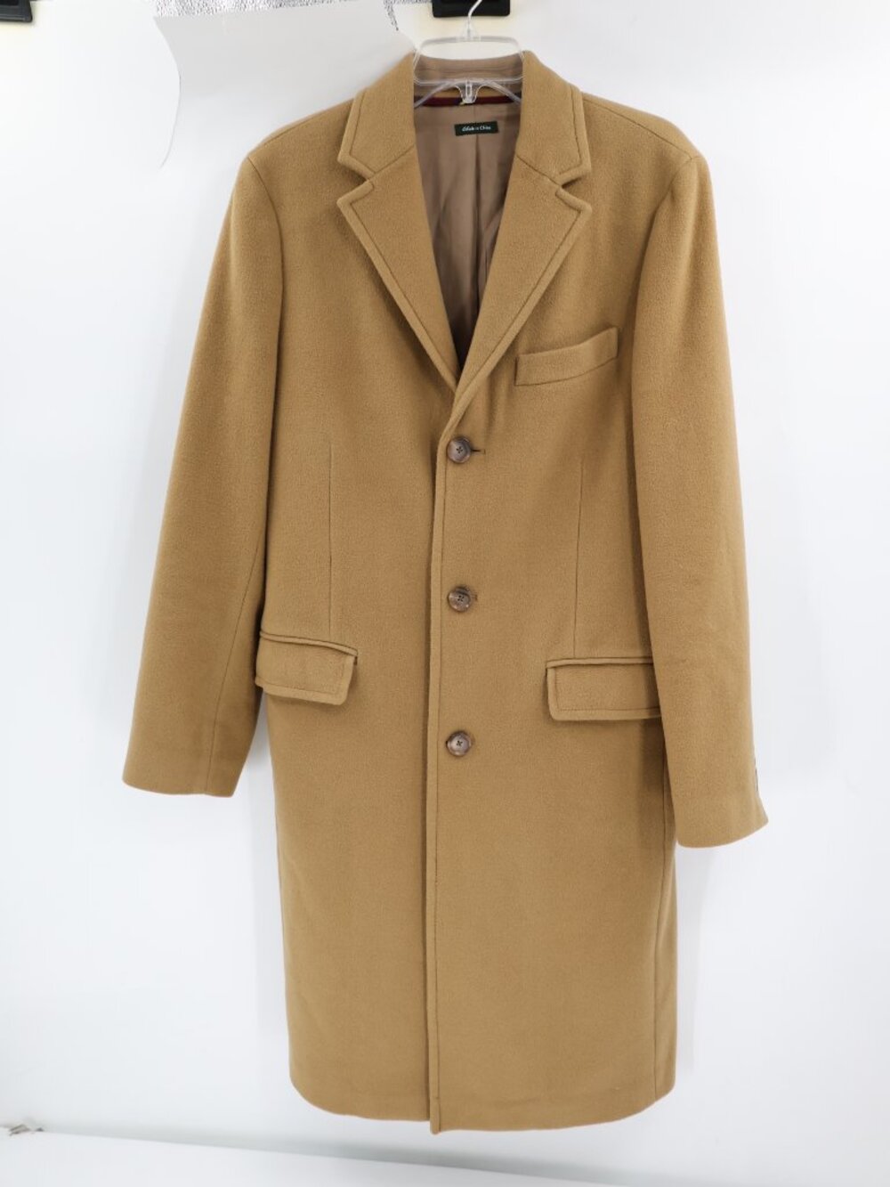 J Crew Westbourne Topcoat mens small Wool Cashmere Overcoat notch lapel 3 button